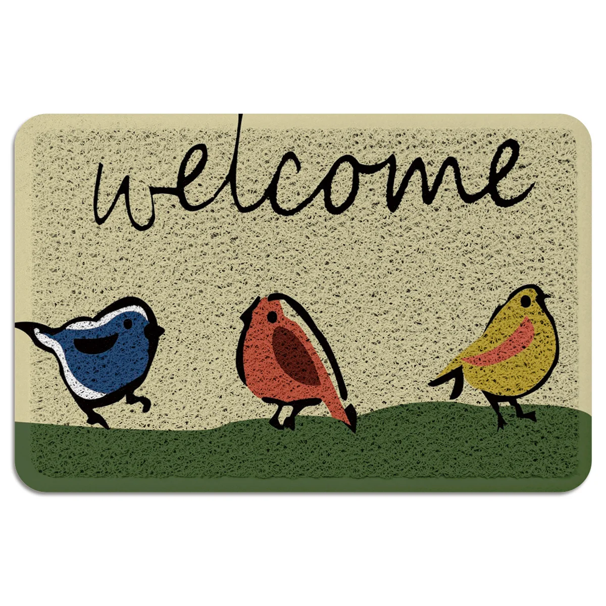 Добро пожаловать Мультяшные птицы коврики для входа домашние низкопрофильные