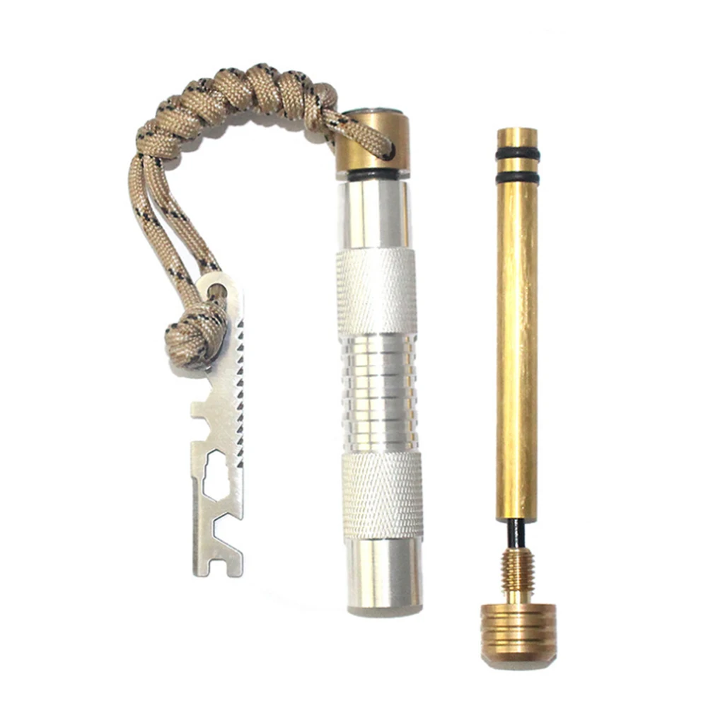 Portable Outdoor Camping Piston Fire Starter Tube Emergency Survival Tools | Спорт и развлечения