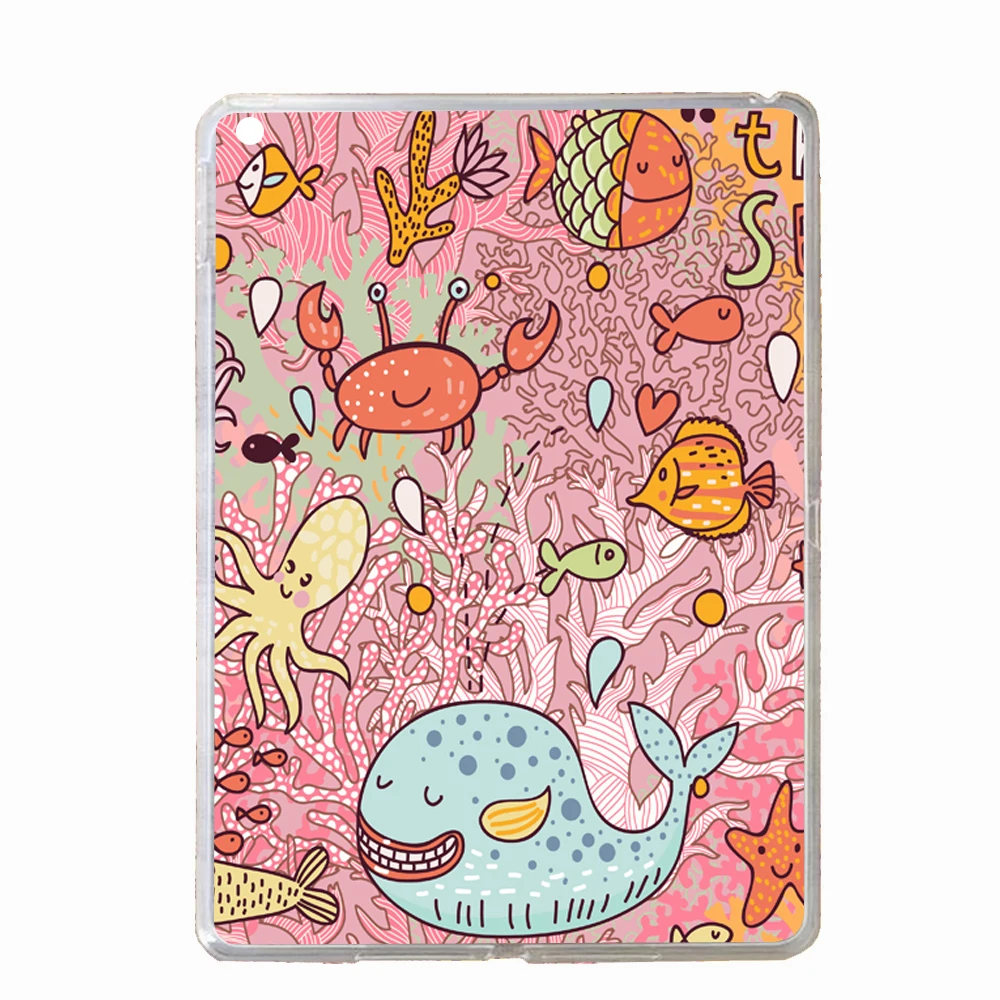 Мягкий чехол из ТПУ для Apple iPad 10,2(7th поколения) A2200 A2198 A2232 10,2-дюймовый печати силиконовый защитный чехол с подставкой