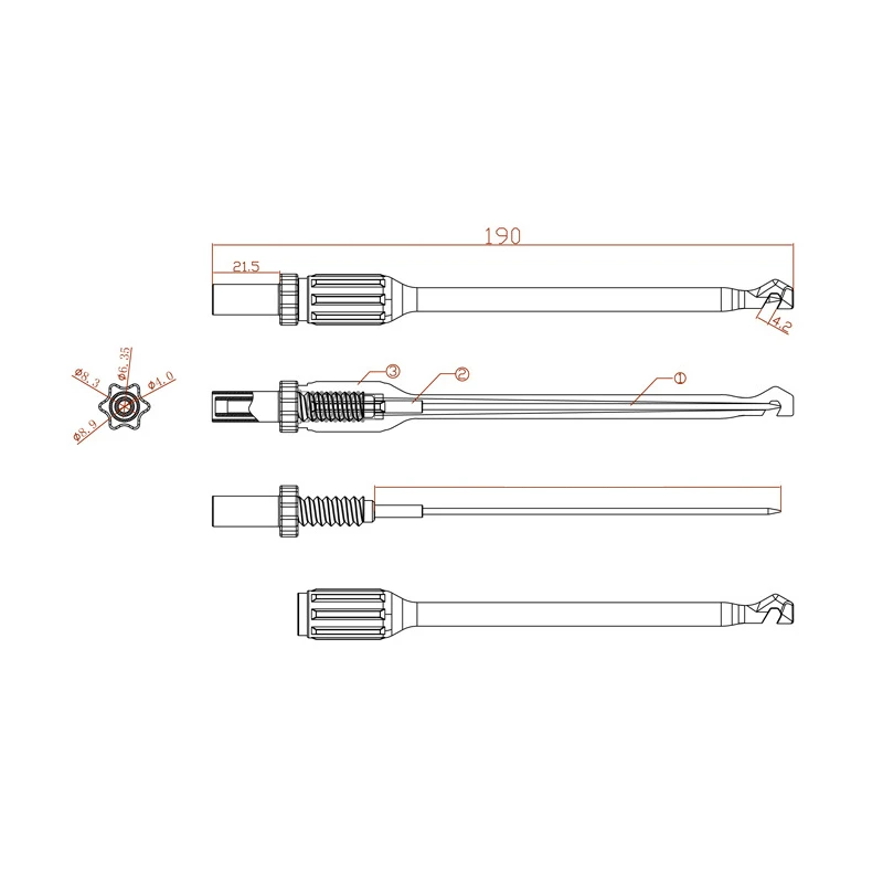 2 шт 4 мм Автомобильный тестовый свинцовый набор силовой зонд проволочный Пирсинг