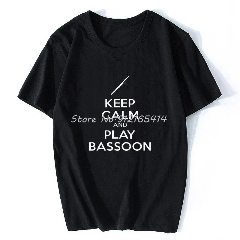 

New Summer Style Keep Calm And Play Bassoon Short Sleeve Oversized Funny T Shirt Graphic Harajuku Hip Hop T-shirt Streetwear