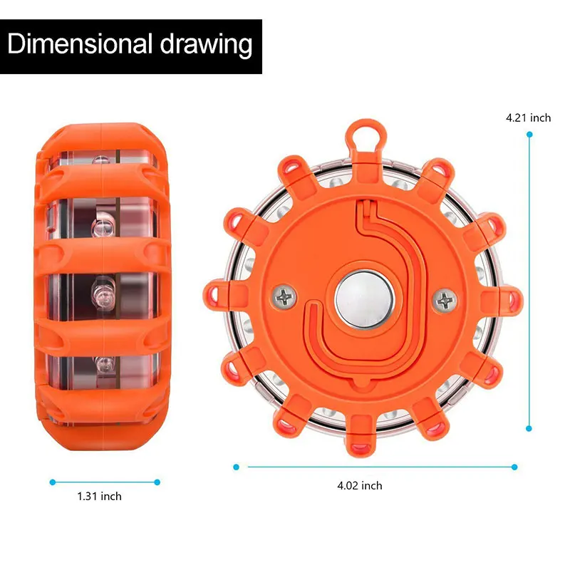 

Hot LED Road Flares Flashing Warning Light Emergency Disc Safety Light Flashing Roadside Beacon Warning DO2