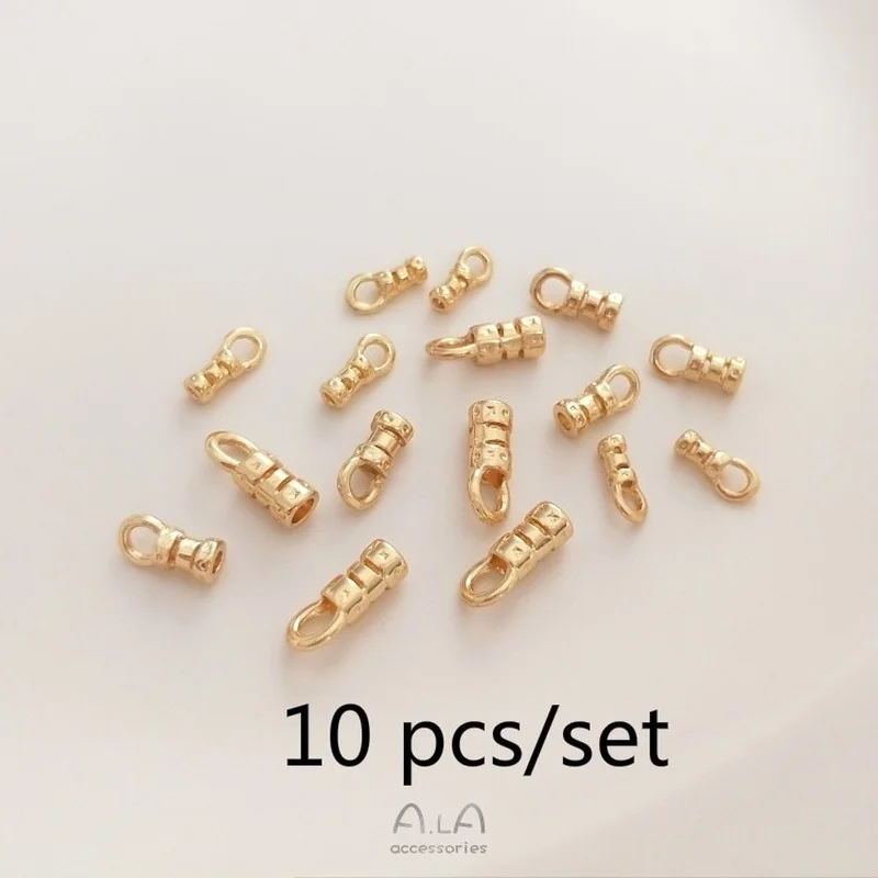 10 шт./партия Универсальный обрезается Кнопка 14K золотой цепочкой и пряжкой