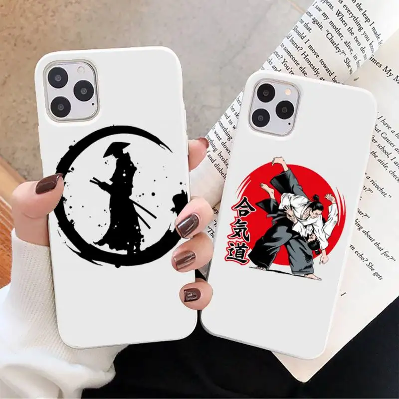 

aikido Phone Case White Candy Color for iPhone 11 12 mini pro XS MAX 8 7 6 6S Plus X SE 2020 XR
