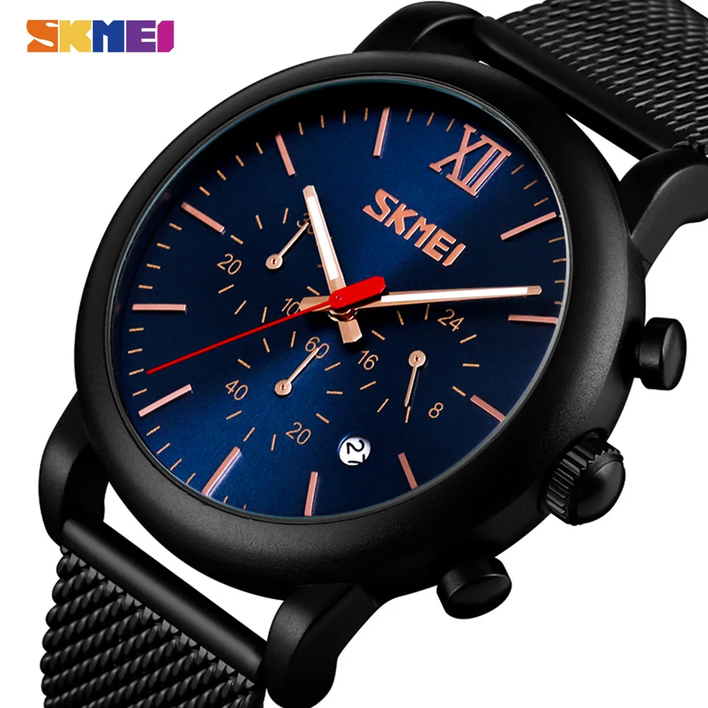 

SKMEI Fashion Quartz Men Watch Stopwatch Waterproof Wristwatches For Mens Luminous Pointer Male Watches relogio masculino 9203