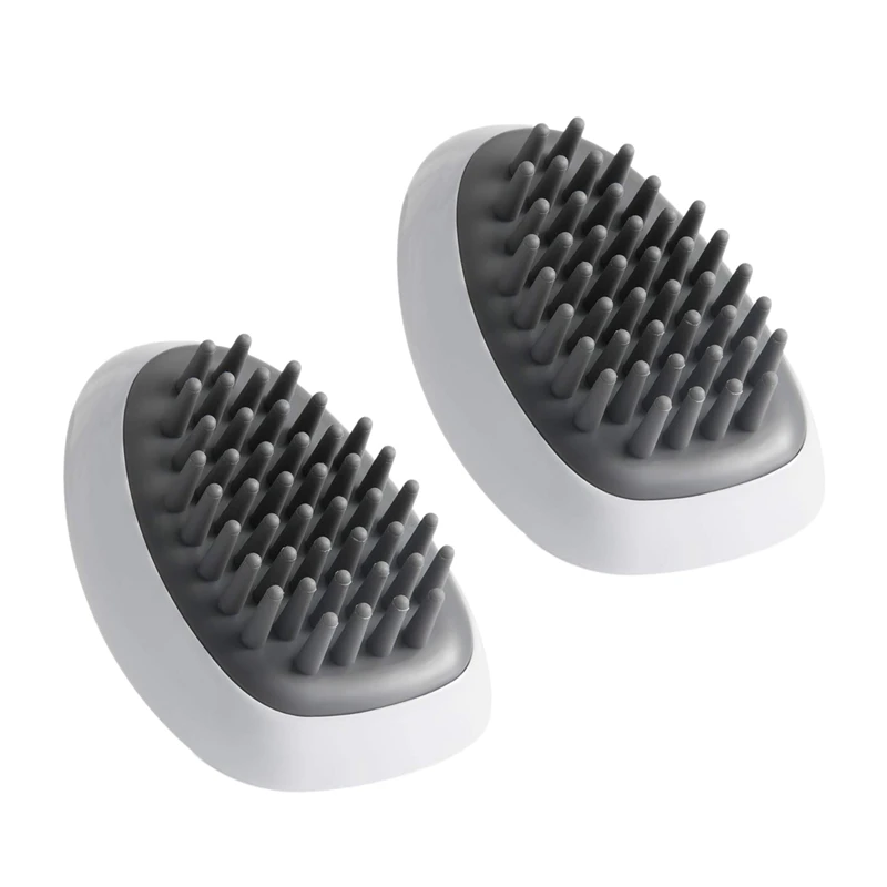 2Pcs Massage Hair Brush Soft Rubber Head Scalp Massager Shampoo Shower Dandruff for Wet or Dry |