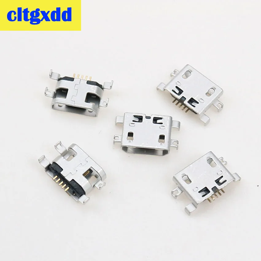 

cltgxdd 100pcs USB Charging Socket For Xiaomi Redmi For Huawei PCB Charging Port Connector For Mobile Power Learning Machine