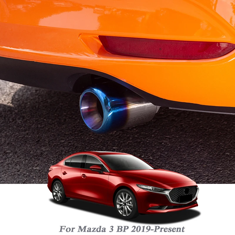 2 шт. автомобильный глушитель выхлопных газов для Mazda 3 BP 2019|Хромирование| |