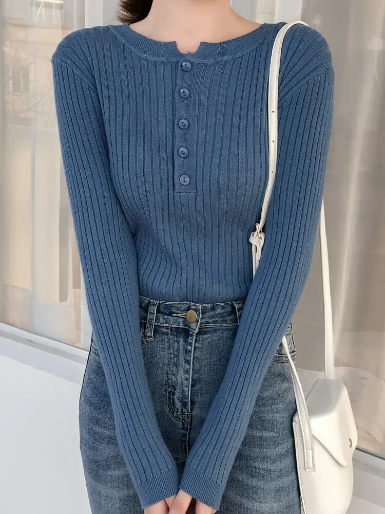 Long sleeved sweater gentle Korean Pullover bottomed shirt autumn 2021 new women's winter sweater lazy high sense
