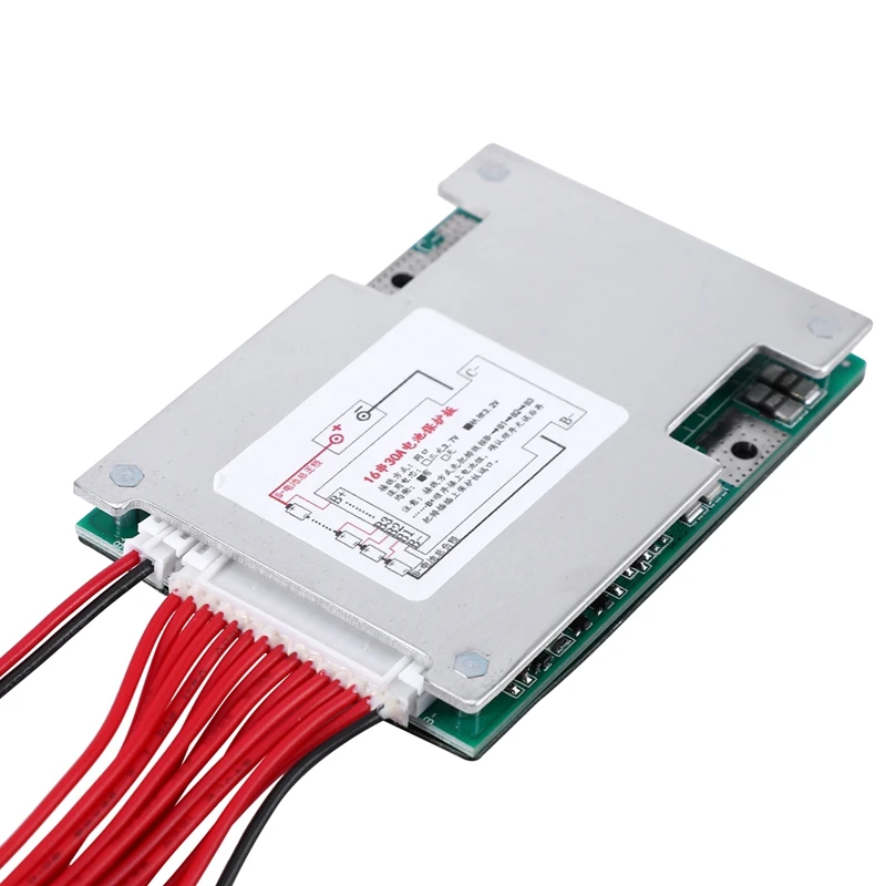 16S 48V 30A LiFePo4 плата защиты батареи BMS PCB с балансом для E Bike EScooter|Аксессуары батарей| |
