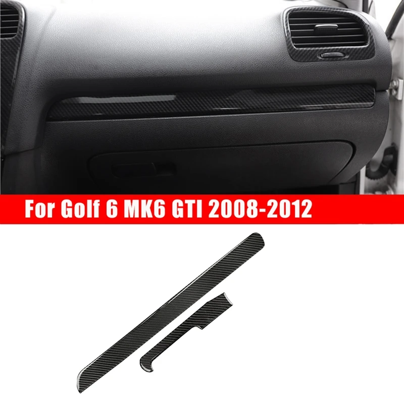 

AP68-Carbon Fiber Copilot Dashboard Panel Trim Strip Cover for Golf 6 MK6 - 2008-2012 Decoration Accessories