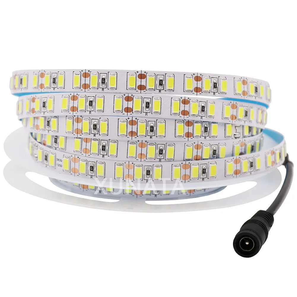 120led/m LED Strip 12V 5730 with DC Connector Flex Light for Counter Cabinet White/ Naturel White 50CM 1M 2M 3M 4M 5M | Лампы и