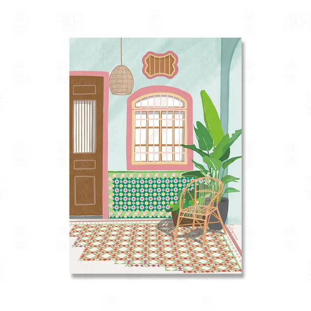 Картина на холсте для дома китайская Азиатская Кухня мультфильм искусство