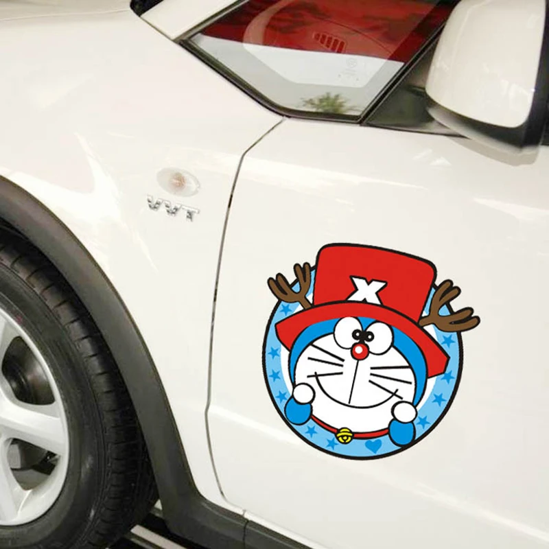 Забавная Автомобильная наклейка Дораэмон сочетание с Tony Chopper Милая мультяшная