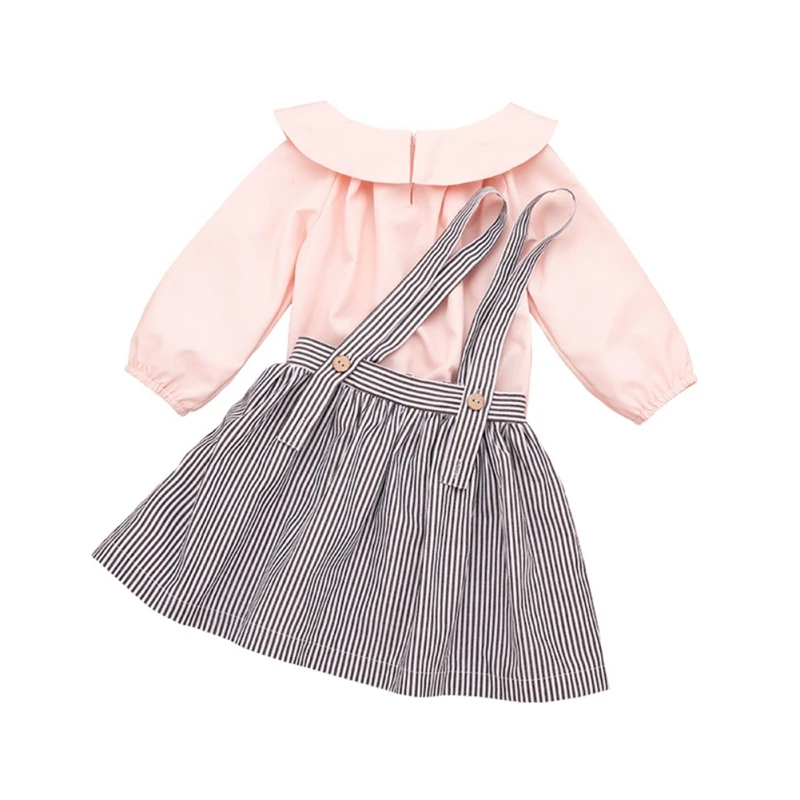 Новейшая детская одежда для маленьких девочек Повседневная футболка с длинными