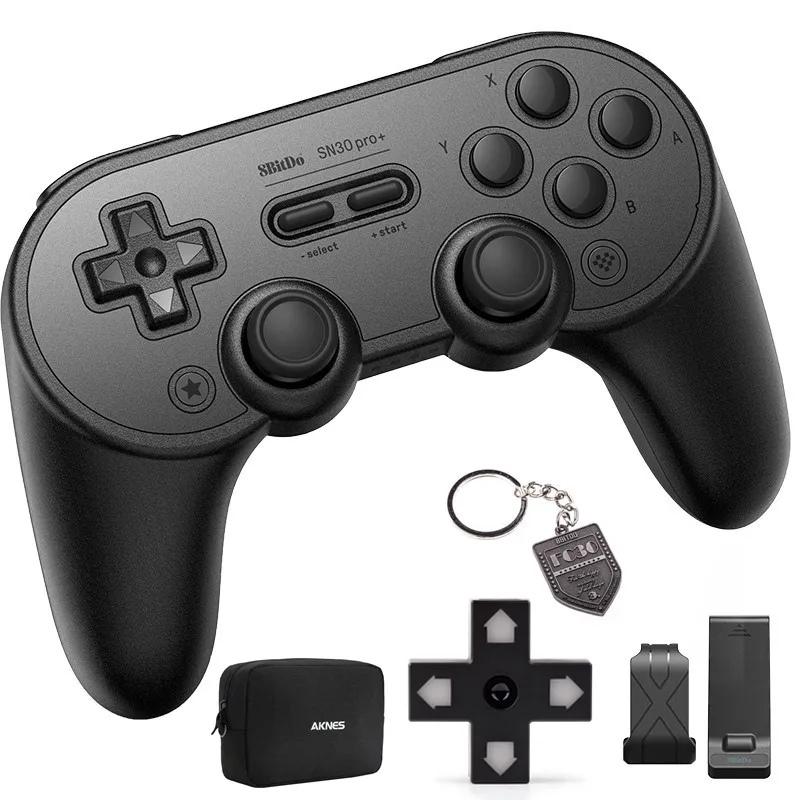 SN30 PRO+ беспроводной джойстик Bluetooth пульт дистанционного управления геймпад для переключателя/Windows/СТИМ/macOS джойстик аксессуары - Цвет: Black with cross hub