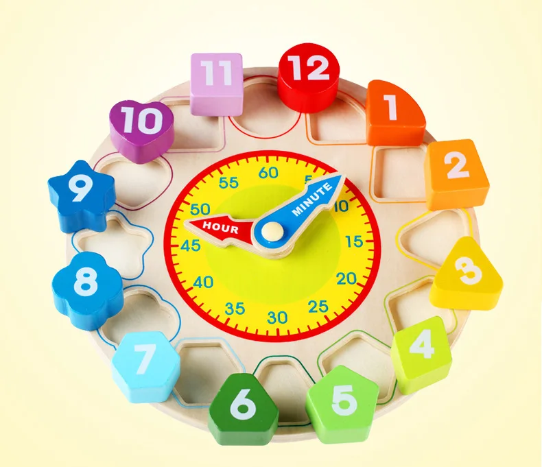 

Деревянные часы «сделай сам» для обучения в детском саду, Детские Игрушки для раннего обучения, игрушки Монтессори, Обучающие навыки, матем...