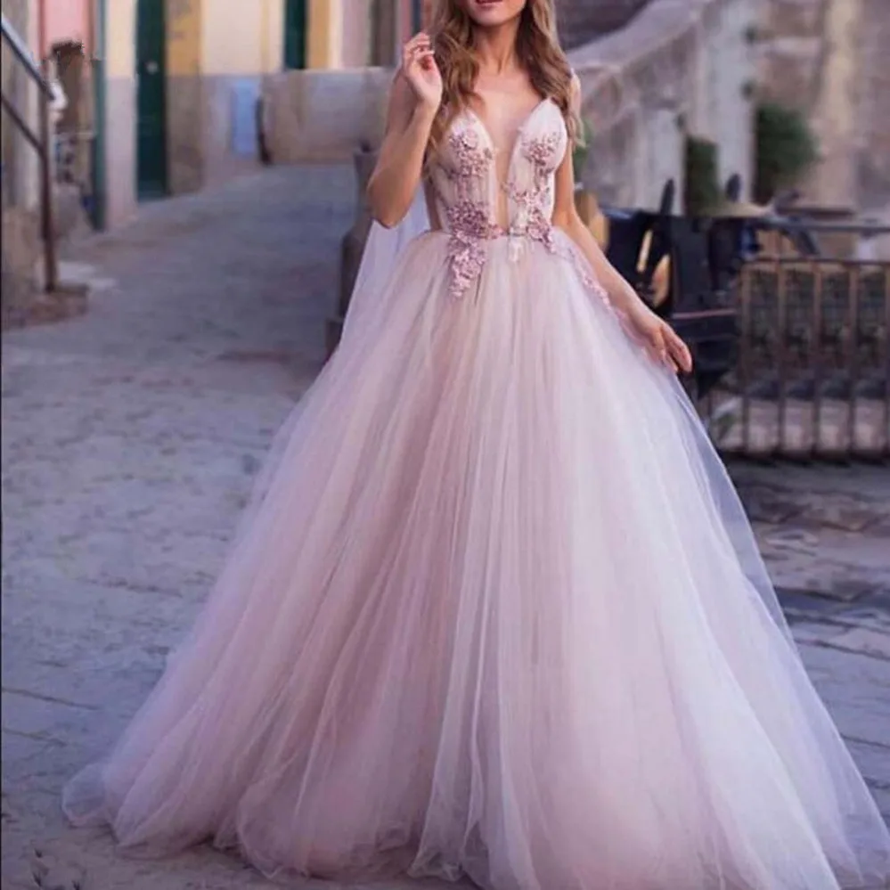 

Romantic Floral Lavender Evening Dresses 2021 With Long Tulle Cloak Ribbon Lave Prom Gowns Backless Party Dress Abendkleider