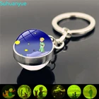 1 шт. 12 стилей светящийся Маленький принц металлический брелок время драгоценность кабошон стеклянная подвеска фотобрелок держатель