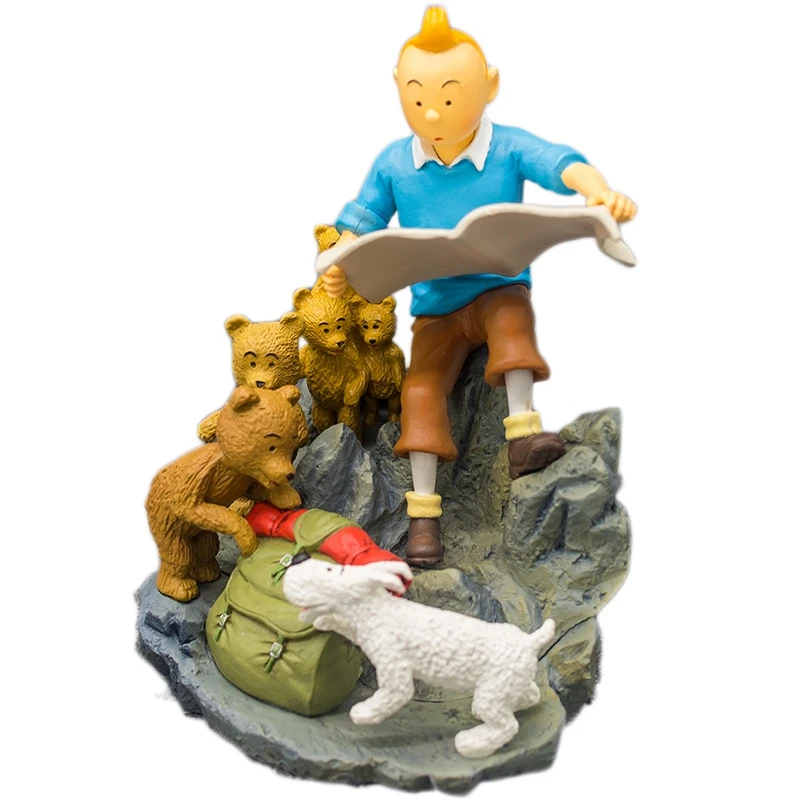 Les Adventures De Tintin et Milou исследователи на Луне фигурку игрушка Статуя Модель игрушки