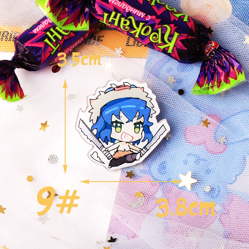 TQ Anime Demon Slayer: Kimetsu no Yaiba Kamado Tanjirou Cosplay Bedge Cartoon Collect Backpacks Bags Badges Button Brooch Pins | Дом и сад