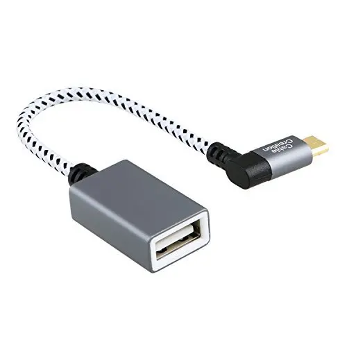 Кабель Micro USB 2 0 OTG кабель CableCreation 90 градусов прямоугольный Плетеный папа мама на
