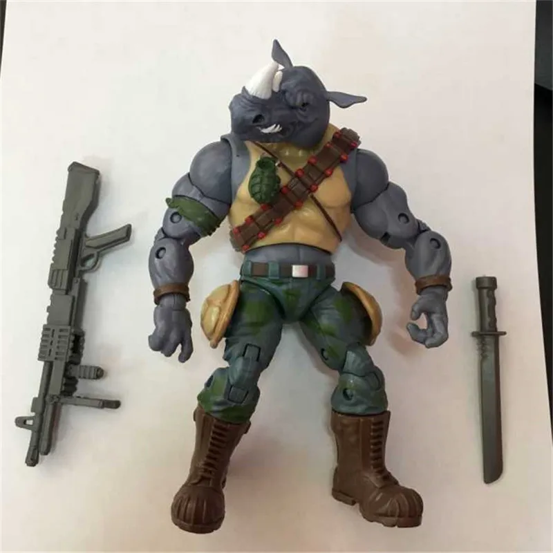 

The sewer turtles Rocksteady Bebop Anime action figure prefect quality soldiers handmade Toys for children