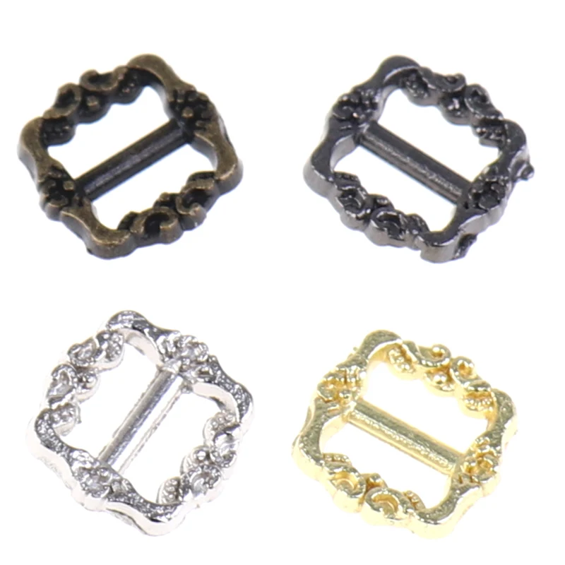 

Latest 20 Pcs Ultra-small Tri-glide Belt Buckles Doll Bag Buckle DIY Dolls Mini Button Shoes Clothes Accessories 6*6mm