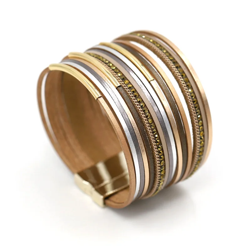 Браслет из натуральной кожи для мужчин и женщин модное Ювелирное Украшение на