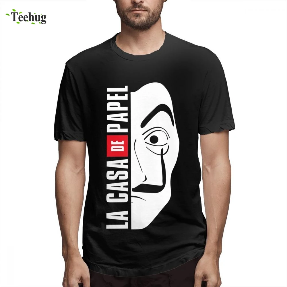 

Men's Fashion LA CASA DE PAPEL MASK Tee For Man Novelty 3D Print For Man O-neck Short Sleeve