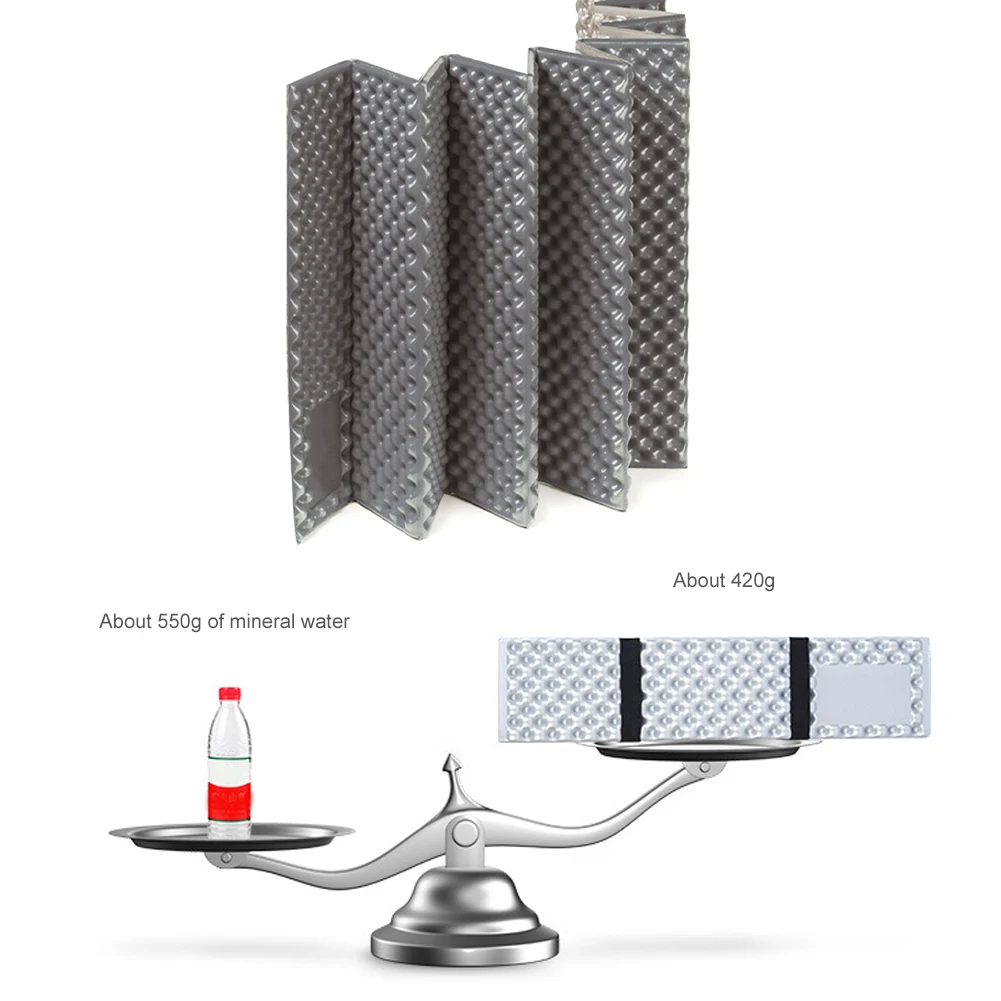 

185*56cm Outdoor Picnic mat Moistureproof Camping Mattress pad Aluminum Film Folding Egg Slot Yoga mat Ultralight IXPE+EVA