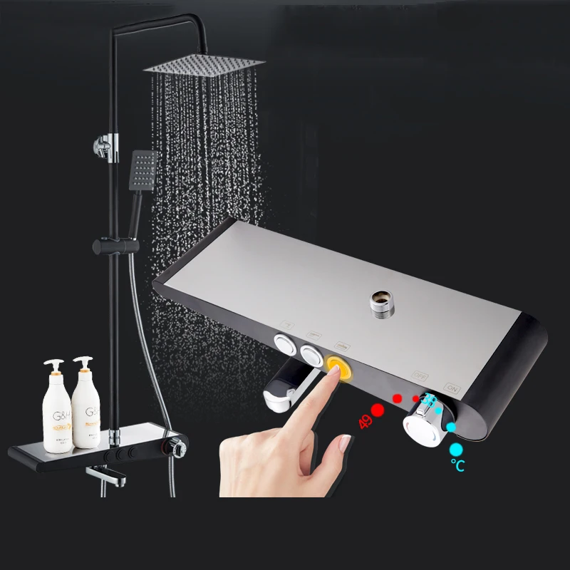 Термостатический смеситель для душа кран ванной комнаты с одной ручкой 2