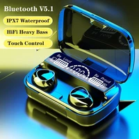 new tws bluetooth 5 1 earphones charging box wireless headphone 9d stereo sports waterproof earbuds headsets with microphone