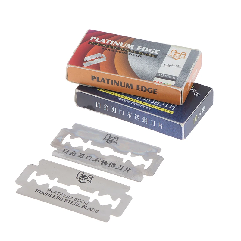 

10Pcs Stainless Steel Blade Double-Sided Use Shaving Razor Blade Beauty Salons Razor Blades For Men Women