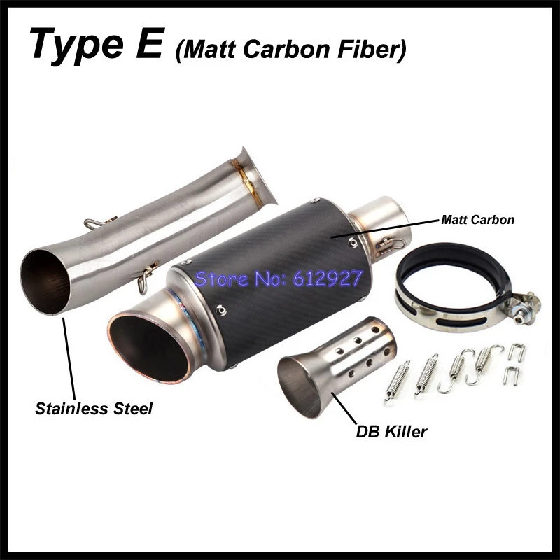 

For KTM RC 390 125 DUKE 390 250 125 (2016-2018) Exhaust System Muffler Pipe Slip On Mid Link Tube Escape Moto DB Killer