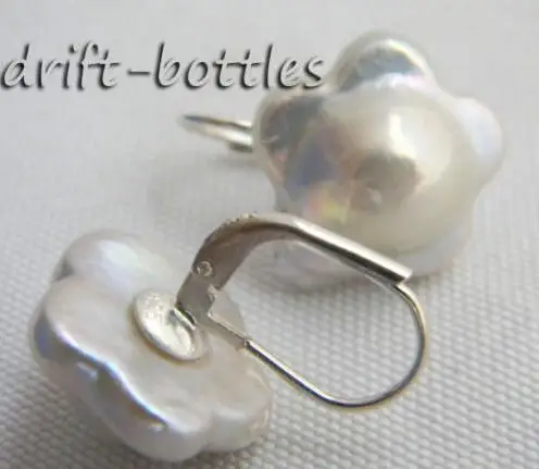 

Selling Jewelry>>16mm White Reborn Baroque Freshwater Pearl Silver Dangle Earring