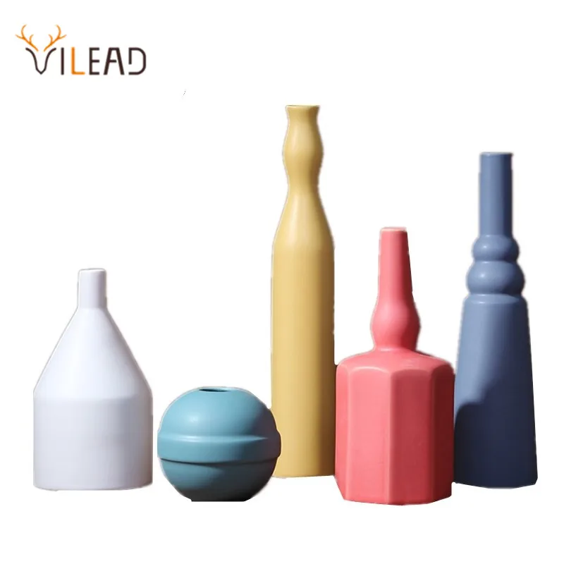 Керамическая ваза VILEAD 5 стилей фигурки Morandi цветная матовая дизайнерская модель