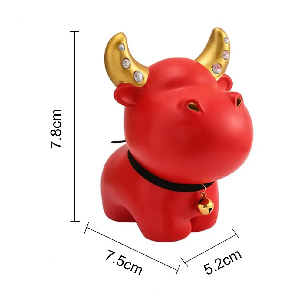 

HOT SALESCute OX Animal Model Statue Resin Miniature Craft Display Mold Home Decoration