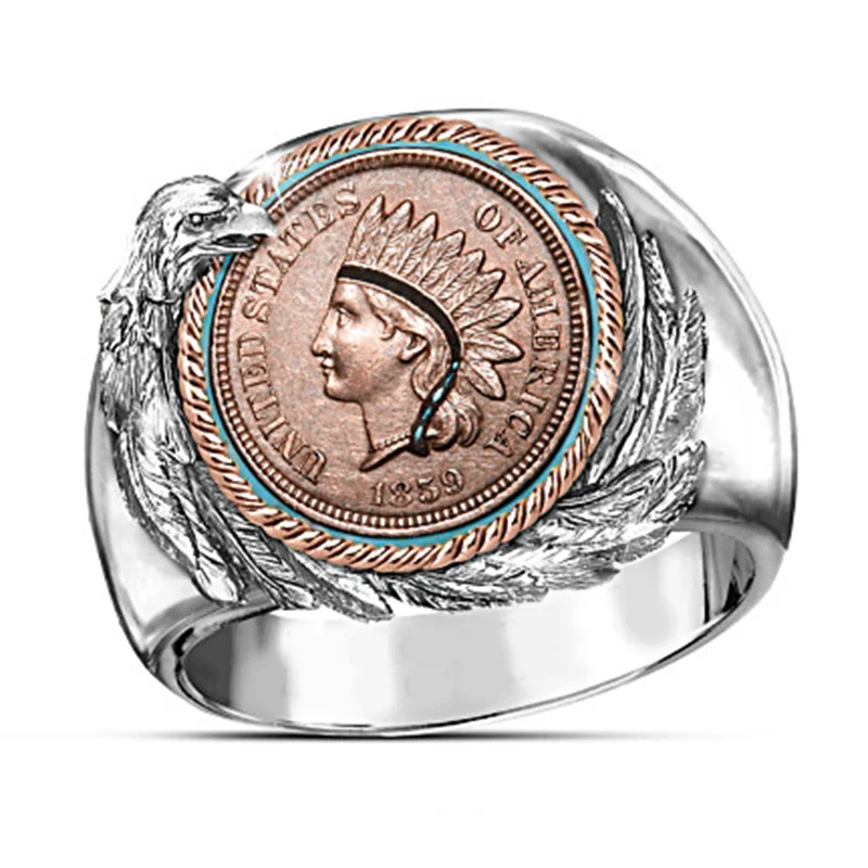 Хип хоп индийский вечный дух Тотем кольцо в стиле панк бижутерия воин викингов