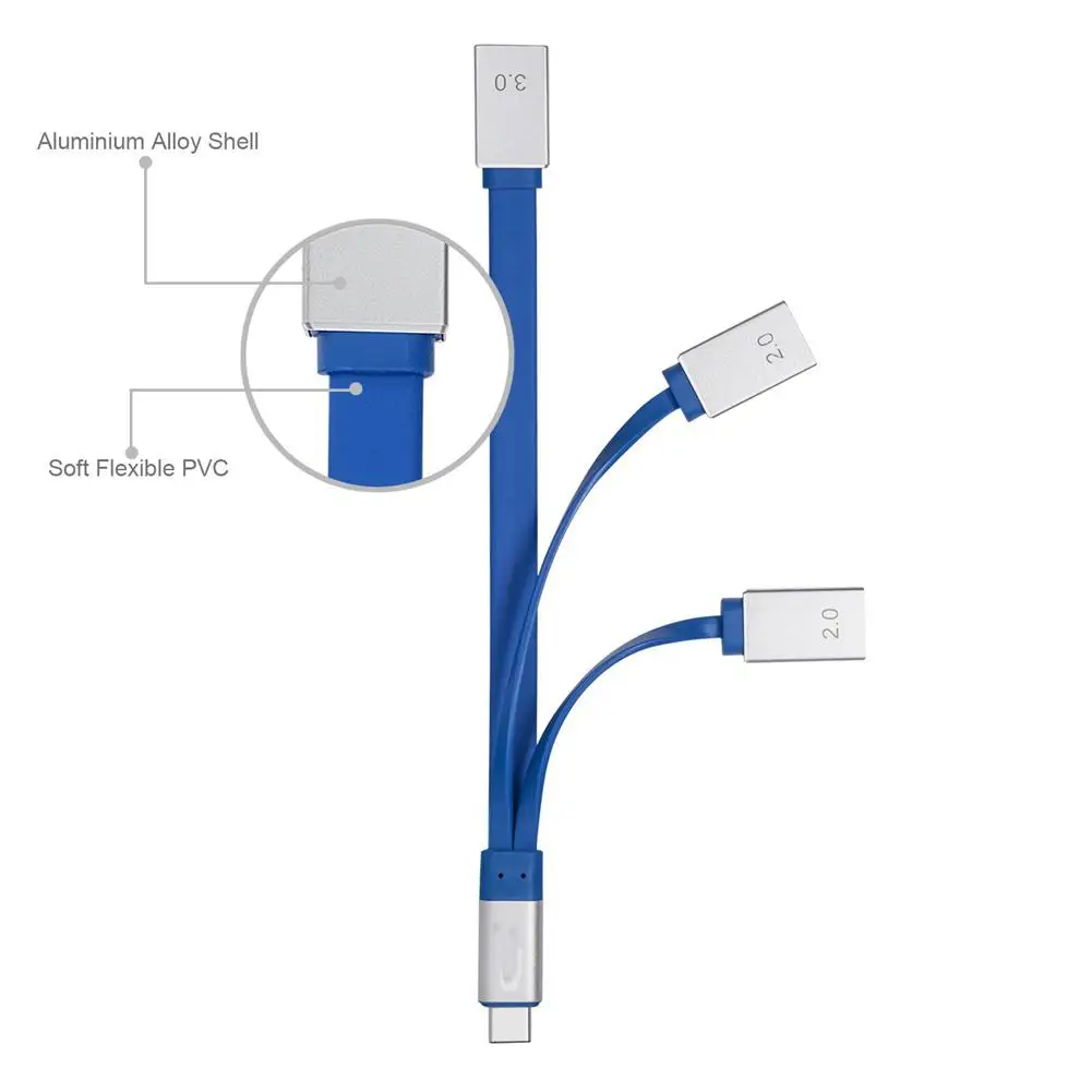 3 в 1 Тип usb с разъемами типа C и USB A Адаптер Hub 3-Порты разъёмы OTG концентратор 2xusb 2 0 +