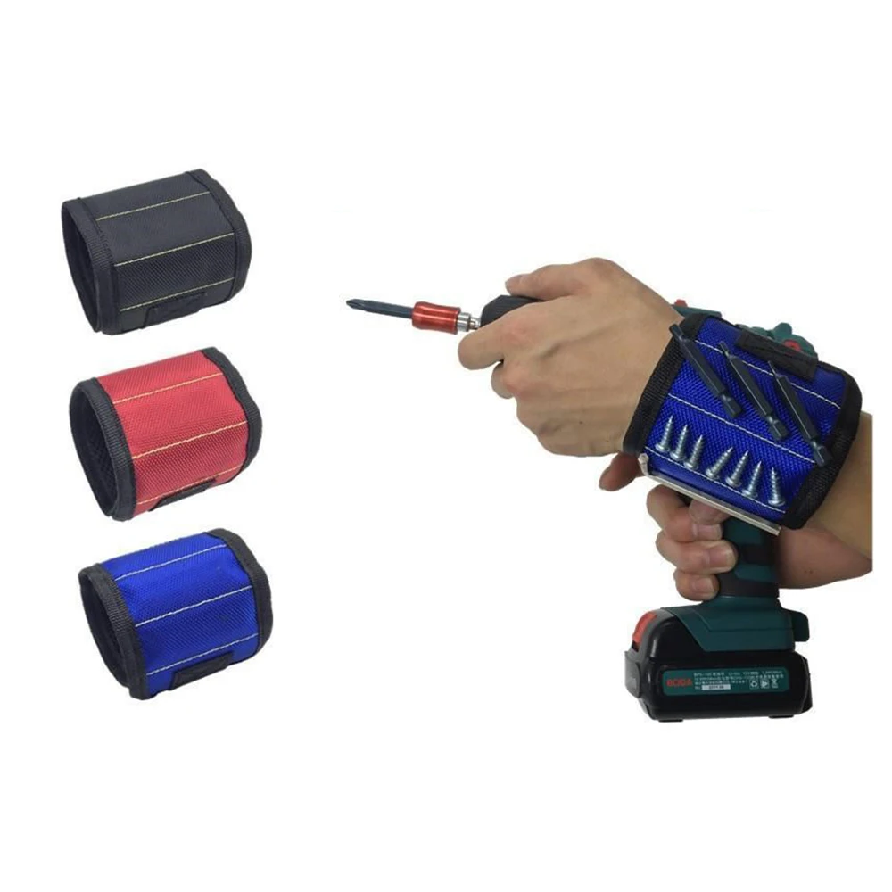 

Strong Magnetic Wristband Adjustable Tool for Screws Nails Nuts Bolts Drill Bits Tool Kit Electrician Tool Bag Repair Tool Belt