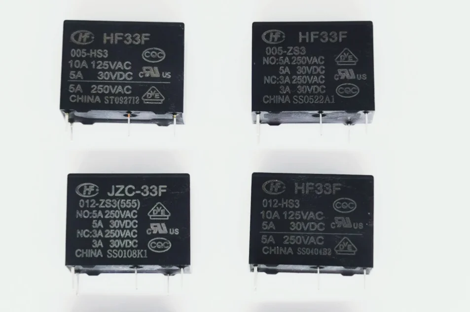 100 шт. высокочастотное реле Φ HF33F 005 012 024 -ZS3 5 В 12 24 А 5-контактное новое оригинальное