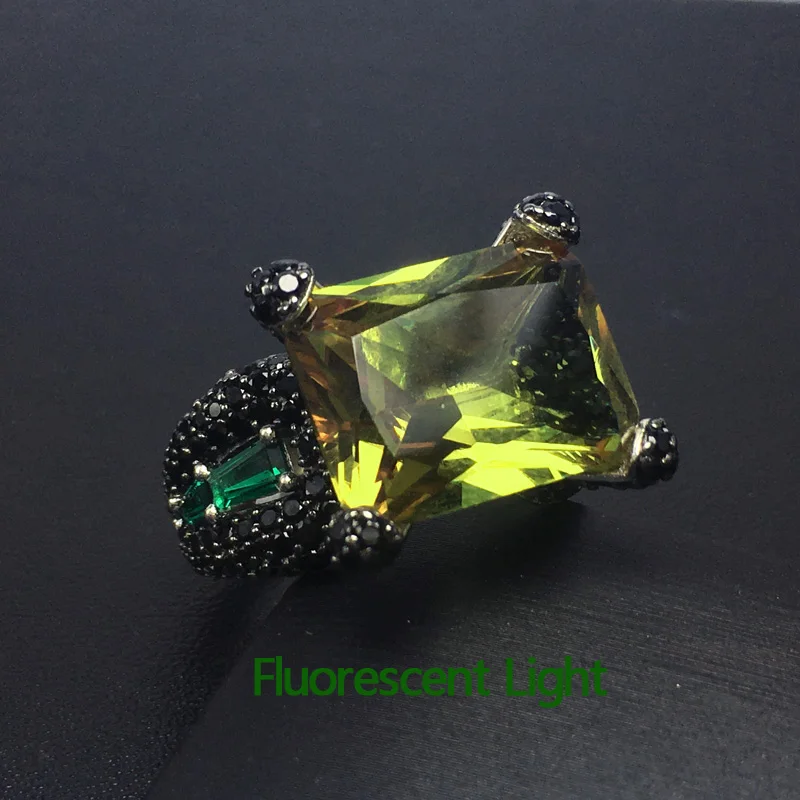 Женское кольцо из стерлингового серебра 925 пробы CSJ новое дизайнерское Zultanite OCT12 *