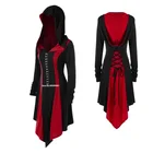 Женский костюм с капюшоном, готический костюм ведьмы эльфия в стиле стимпанк для косплея