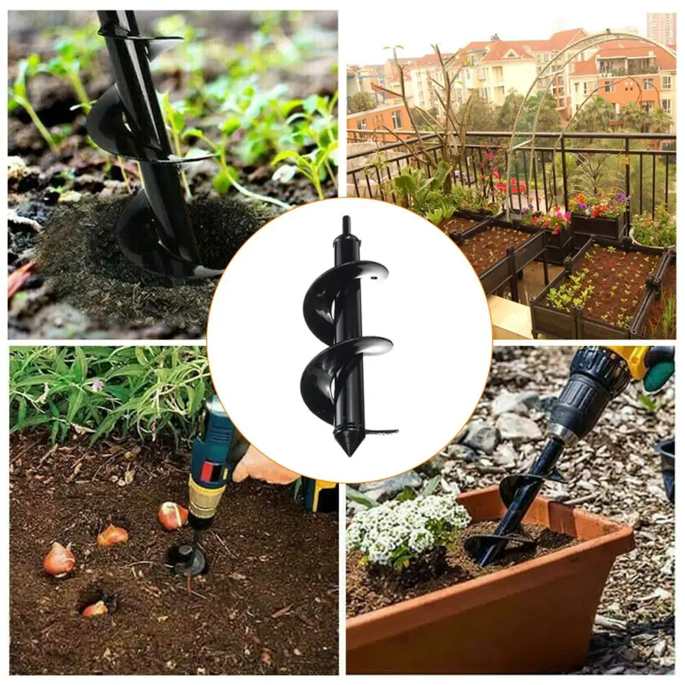 8 размеров сверло спиральный с отверстиями для садовой посадки 4x2 2 2/45/37 см 5x2 2/45 8x2