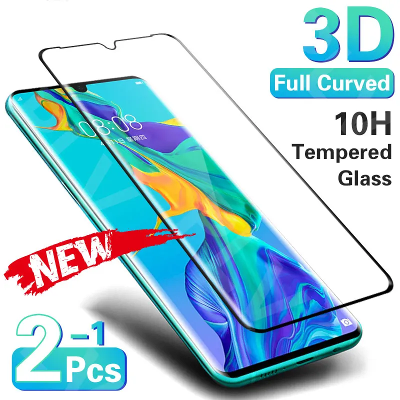 3D Curved Tempered Glass On The Screen Protector For Huawei P30 P40 P50 Pro P20 Tempered Glass For Huawei Mate 20 40 Pro 30 Lite