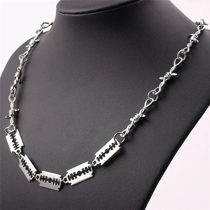 XL1266 New Handmade Harajuku Gothic Metal Wind Bamboo Necklace Unisex Punk Pants Chain Wallet Chain Japanese Street Rock Style - Окраска металла: XL1266