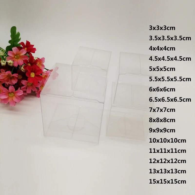 Pvc Clear Transparent Box For Cakes Candy Christmas Gift Birthday Wedding Jewelry Packaging Storage Box