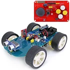 Простой разъем 4WD умный автомобильный комплект джойстик Дистанционное управление RF 315 длинный беспроводной модуль LORA резиновый колесный редукторный двигатель для Arduino