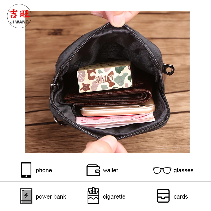 Мужские сумки из натуральной кожи на пояс мини сумка через плечо модная для